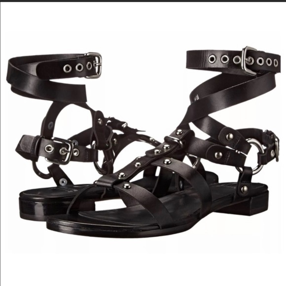 Stuart Weitzman On the Run Gladiator Sandal 7 1/2 - Picture 2 of 7